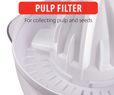 ALPINA ožemalnik citrusov / juicer, električni, 25W, 700ml, 2 nastavka, 2 smeri delovanja, odstranljiva posoda, bel