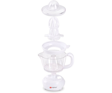 ALPINA ožemalnik citrusov / juicer, električni, 25W, 700ml, 2 nastavka, 2 smeri delovanja, odstranljiva posoda, bel