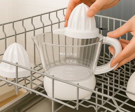 ALPINA ožemalnik citrusov / juicer, električni, 25W, 700ml, 2 nastavka, 2 smeri delovanja, odstranljiva posoda, bel