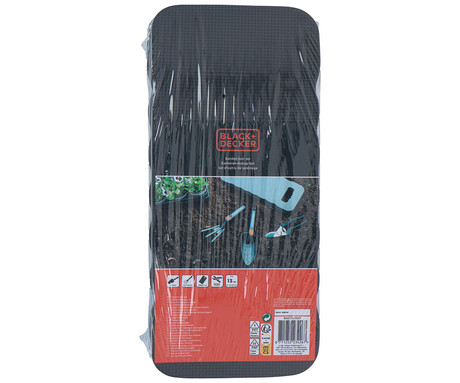 BLACK+DECKER 4V1 komplet vrtnega orodja, za vsa vrtna opravila, ultra lahka teža, robusten dizajn, ergonomski ročaji, pletje / sajenje / nega vrta, črn