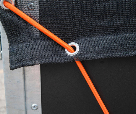 BLACK+DECKER mreža za prikolico, 2x3m, varen prevoz tovora / materiala, maksimalna varnost, elastični material, trpežna izdelava, +torba, črna