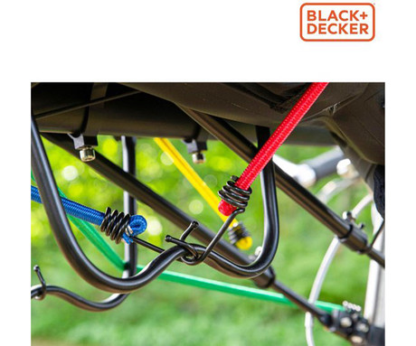 BLACK+DECKER elastični trakovi za pripenjanje, 10 kos, 4x60cm, 2x80cm, 2x100cm, 2x150cm, različne barve