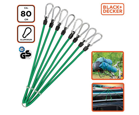 BLACK+DECKER trakovi za pripenjanje, 6 kos, 80cm, zelena, črna