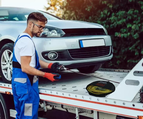 BLACK+DECKER vlečna vrv, 4m, do 2000kg, za vozila / avtomobile / tovornjake, standard AU187:2000, +torba, rumena, črna