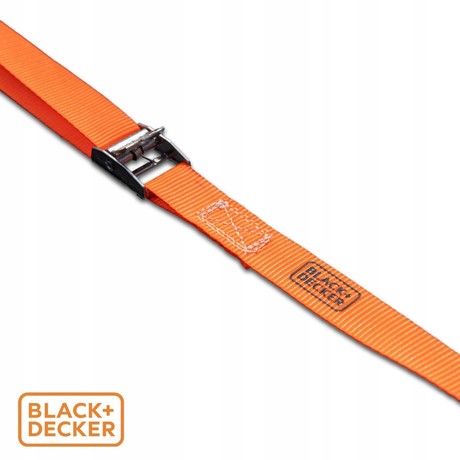 BLACK+DECKER povezovalni trak za pripenjanje, 5m, do 200KG, najlon, oranžna, črna