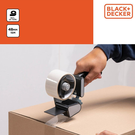 BLACK+DECKER profesionalni merilni trak / meter, 5m dolžina, 19mm širina, GripRelease funkcija, kompaktna oblika, robustna izdelava, črno-oranžen