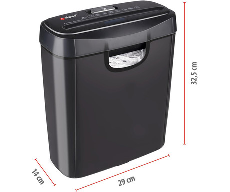 ALPINA uničevalec dokumentov / papirja, 190W, 10L prostornina, A4 širina, varno uničevanje papirja / dokumentov / kartic, domača / pisarniška uporaba, tiho delovanje, gumbi za upravljanje, črn