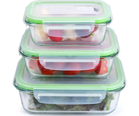 ALPINA komplet posod za shranjevanje živil in hrane, 3x posoda, 370/640/1050 ml, steklo, plastični pokrov ALPINA komplet posod za shranjevanje živil in hrane, 3x posoda, 370/640/1050 ml, steklo, plastični pokrov