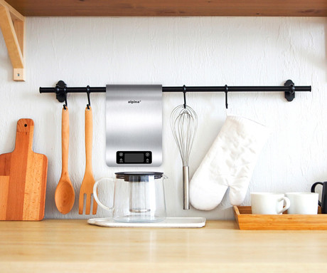 ALPINA digitalna kuhinjska tehtnica, max 5kg, LCD zaslon, funkcija TARA, samodejni vklop / izklop, prikaz temperature, timer / časovnik, nerjaveče jeklo, srebrna