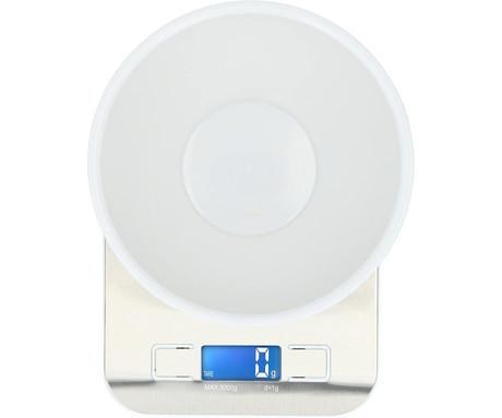 ALPINA digitalna kuhinjska tehtnica, max 5kg, LCD zaslon, funkcija TARA, samodejni vklop / izklop, nerjaveče jeklo, srebrna