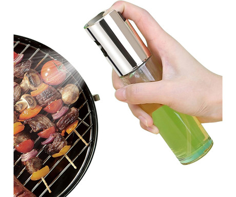 ALPINA razpršilec olja, 100ml, natančen nanos olja, enostavno polnjenje / čiščenje, 185x42x42m, črn, srebrn