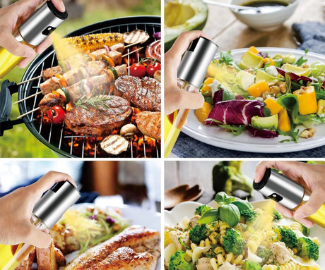 ALPINA razpršilec olja, 100ml, natančen nanos olja, enostavno polnjenje / čiščenje, 185x42x42m, črn, srebrn