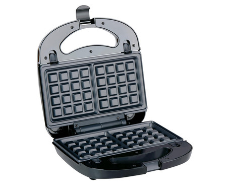 ALPINA MULTI GRILL kontaktni žar, 760W, električni, 3x plošča, ročaj z zaklepanjem, premaz proti prijemanju, LED indikator, 24x23.8x8.6cm, črn