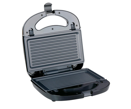 ALPINA MULTI GRILL kontaktni žar, 760W, električni, 3x plošča, ročaj z zaklepanjem, premaz proti prijemanju, LED indikator, 24x23.8x8.6cm, črn
