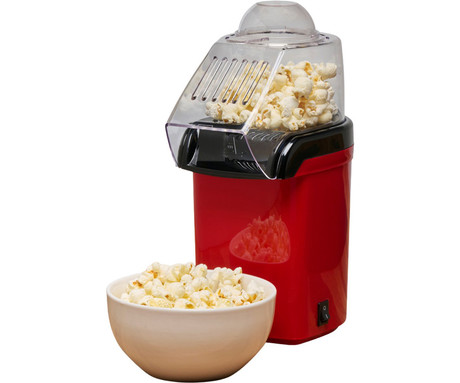 ALPINA POPCORN naprava / aparat za kokice, 1180W, električni, brez olja, priprava v nekaj minutah, kompaktna velikost, enostavna uporaba, 27x19x12cm, črno rdeč