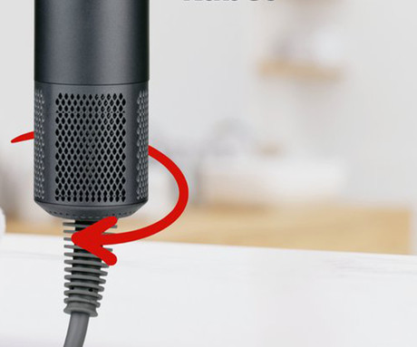 ALPINA ionski sušilnik za lase, 1600W, 3 nastavitve toplote, 2 hitrosti, Ionic tehnologija, hladno pihanje, 360° magnetni nastavek, funkcija samodejnega čiščenja, siv