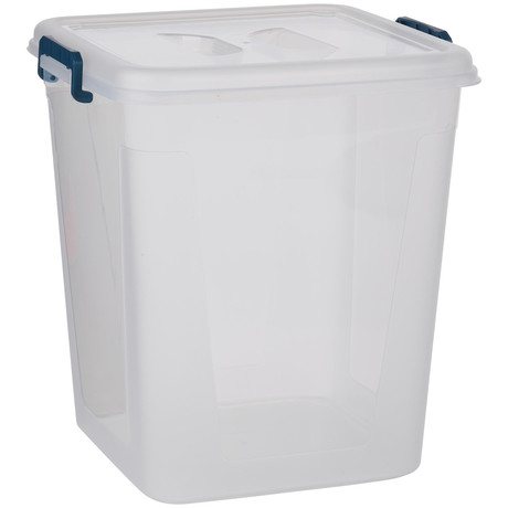 DIRT DEVIL škatla / posoda za shranjevanje s pokrovom, velika prostornina, 39x35.5x34cm, trpežna izdelava, ultra lahka teža, prozorna zasnova