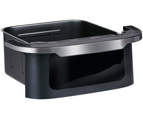 ALPINA XXL cvrtnik / friteza na vroč zrak, 10L prostornina, 1700W moč, LED digitalni zaslon, nastavljiv časovnik / timer, samodejni izklop, brez olja, 80% manj maščob, črna