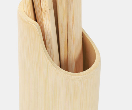 ALPINA komplet kuhinjskih pripomočkov, 6 kos, bambus, +stojalo, lesen