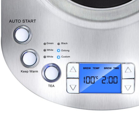 ALPINA KETTLE grelnik vode, 1.7L, 2200W, digitalni zaslon, nastavljiva temperatura, funkcija Keep Warm, varnostne zaščite, samodejni izklop, 360° podstavek, nerjaveče jeklo, +infuzer za čaj, srebrn