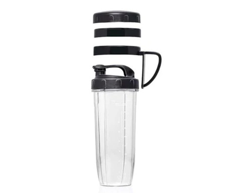 ALPINA smoothie mešalnik / blender, električni, 1200W, 1L, rezila iz nerjavečega jekla, +GRATIS skodelica, črno-srebrn