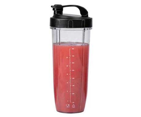 ALPINA smoothie mešalnik / blender, električni, 1200W, 1L, rezila iz nerjavečega jekla, +GRATIS skodelica, črno-srebrn