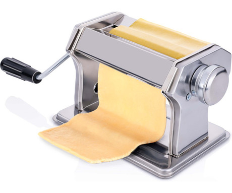 ALPINA PASTA naprava / stroj za testenine, večfunkcijska, ročna, 9 stopenj debeline, 2 stopnji širine, stabilna namestitev, nerjaveče jeklo, 205x202x152mm, srebrna