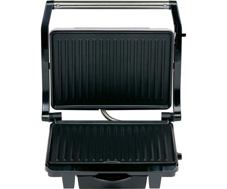 ALPINA GRILL kontaktni žar, 1000W, električni, ročaj z zaklepanjem, premaz proti prijemanju, LED indikator, 29.8x25.5x8.6cm, črno-srebrn