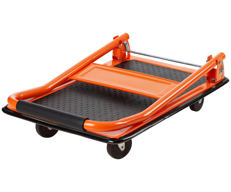 BLACK+DECKER ročni transportni voziček, zložljiv, kovinski, nosilnost do 80kg, lahka teža 5.44kg, za vse transportne potrebe, črn, oranžen