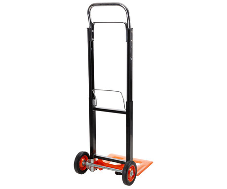 BLACK+DECKER ročni transportni voziček, zložljiv, kovinski, nosilnost do 90kg, lahka teža 4.91kg, za vse transportne potrebe, črn, oranžen