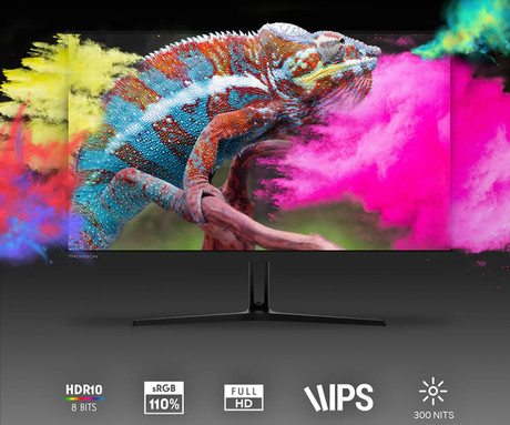 THOMSON M27FB2Y15 monitor, 69cm (27"), Full HD, 120Hz, IPS, 5ms, 300nit, 110% sRGB, HDR10, HDMI, USB-C, AV-in, naklon, zvočniki, Adaptive Sync, VRR Technology, Anti Glare / Flicker, Low Blue Light