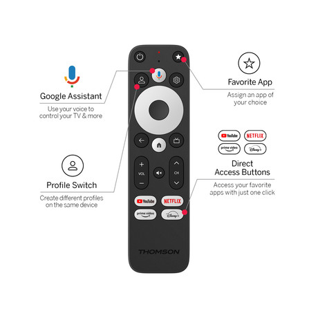 THOMSON STREAMING BOX PLUS 270 multimedijski predvajalnik / center, 4K UHD, Google TV, črn (Premium Black)