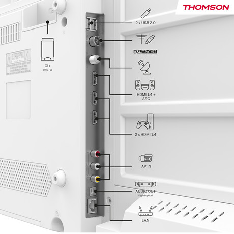 THOMSON 24HG2S15CW LED TV sprejemnik, 61cm (24"), HD, Google TV, 220V + 12V napajanje