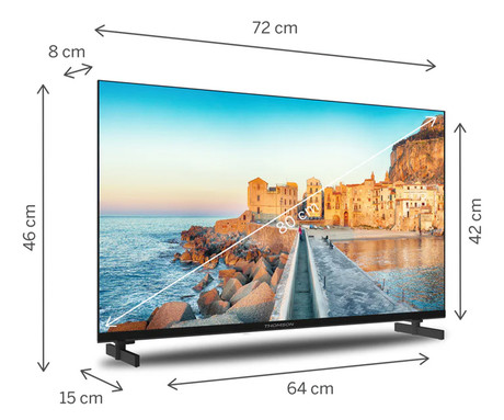 THOMSON 32FG2S15C LED TV sprejemnik, 81cm (32"), Full HD, Google TV, 220+12V napajanje, WiFi, Bluetooth, Dolby Audio, Google Assistant, Chromecast, HOTEL Mode, Frameless oblika, pametni daljinec