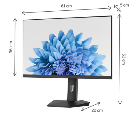 THOMSON M27FB5C15 monitor, 69cm (27"), Full HD, 120Hz, IPS, 5ms, 300nit, 110% sRGB, HDR10, HDMI, USB-C, višina, naklon, zvočniki, Adaptive Sync, VRR Technology, Anti Glare / Flicker, Low Blue Light