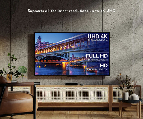 THOMSON STREAMING BOX 245 multimedijski predvajalnik / center, 4K UHD, 2GB+32GB, Google TV, WIFI, Bluetooth, Dolby Atmos & Digital+, Google Assistant, Chromecast, pametni daljinec, črn (Premium Black)