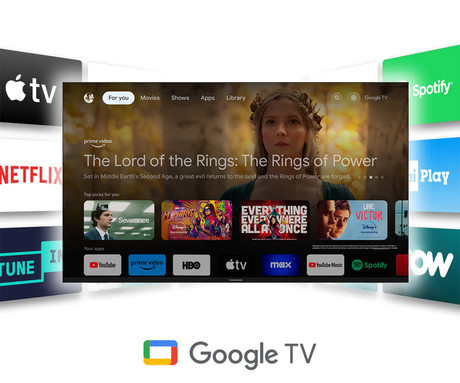 THOMSON STREAMING BOX 245 multimedijski predvajalnik / center, 4K UHD, 2GB+32GB, Google TV, WIFI, Bluetooth, Dolby Atmos & Digital+, Google Assistant, Chromecast, pametni daljinec, črn (Premium Black)