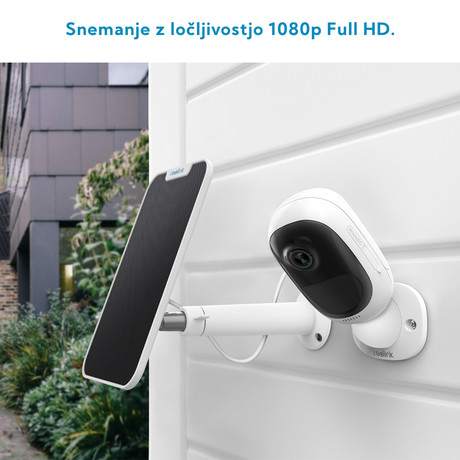 EOL - Kamera Reolink ARGUS 2, brezžična, zunanja/notranjaWiFi, 1080p Full HD, nočno snemanje, senzor gibanja, aplikacija, dvosmerna komunikacija, vgrajena baterija + solarno napajanje,