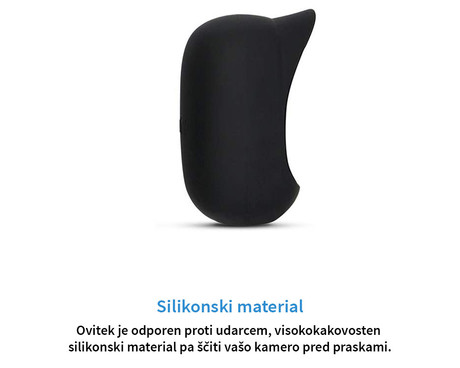 EOL - Zaščitni silikonski etui z nosilcem za kamero Reolink ARGUS 2,vrtljivost 360°, nagib 90°, odpornost na vodo in UV žarke, črne barve