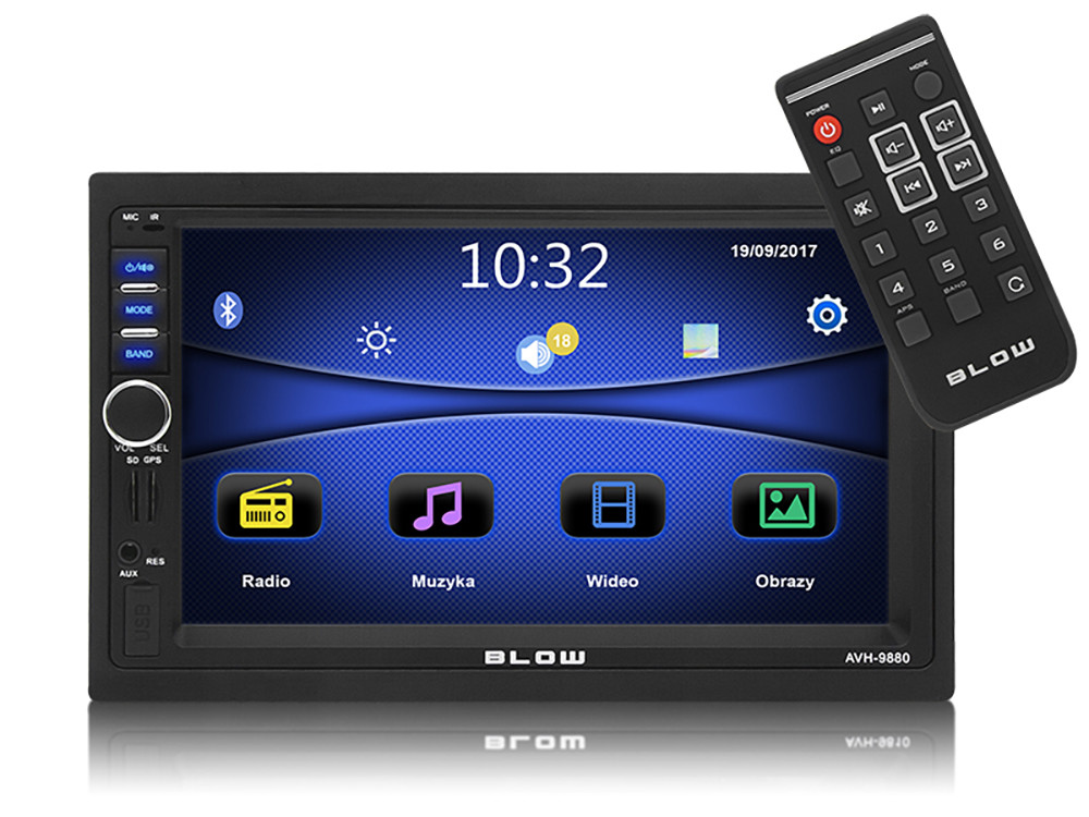 Blow AVH9930 auto radio, Android, 2 DIN, 2GB/32GB, FM Radio/Bluetooth/RDS/USB/AUX,  GPS