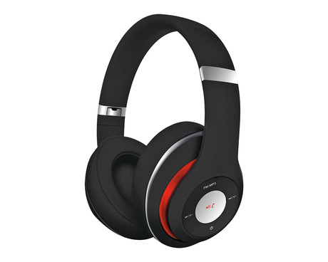 PLATINET/Freestyle FH0916B naglavne Bluetooth slušalke + mikrofon, microSD, FM radio, AUX-in, zložljive, črne