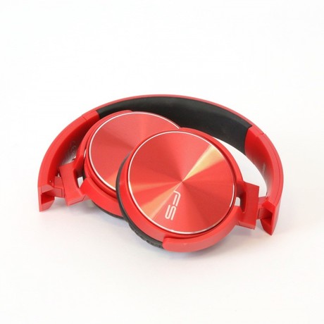 PLATINET/Freestyle naglavne Bluetooth slušalke + mikrofon, zložljive, rdeče