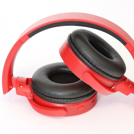PLATINET/Freestyle naglavne Bluetooth slušalke + mikrofon, zložljive, rdeče