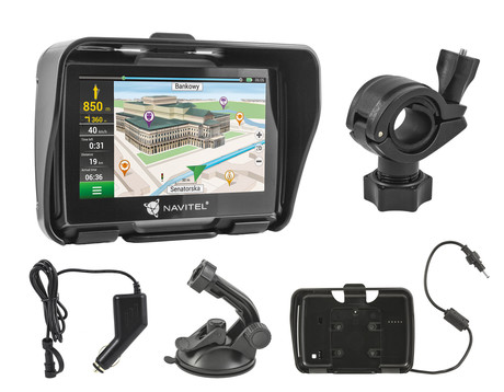GPS navigacija NAVITEL G550 MOTO, za motoriste, 4.3" zaslon, baterija, IP67 vodoodpornost, karte za celotno Evropo