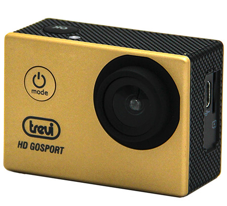 EOL - Aktivna športna kamera TREVI GO 2200 S2, Full HD, vodoodporno ohišje, LCD display 2'', Sivo/zlata
