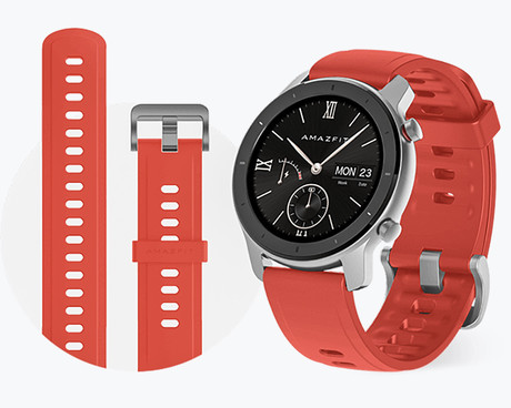 EOL - Pametna ura Xiaomi GTR 42mm, Bluetooth, GPS, vodoodporna, AMOLED zaslon, rdeča