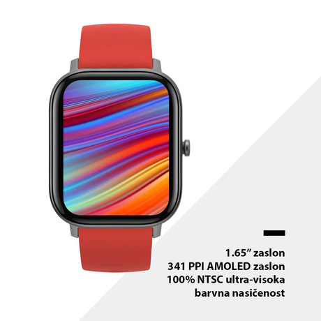 EOL - Športna pametna ura Xiaomi AMAZFIT GTS, AMOLED zaslon, Bluetooth 5, GPS, vodoodporna do 50m, oranžna (Vermillion Orange)