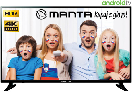 EOL - LED TV Manta 55LUA68L, 55'' (diagonala 140cm), 4K-UHD, HDR10, ANDROID Smart, WiFi, RJ45, USB, DVB-C/T2/S2, Dolby Digital