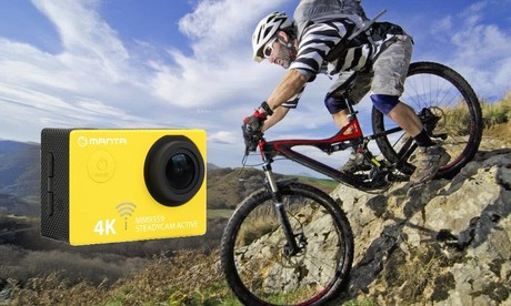 EOL - Aktivna športna kamera MANTA MM9359 Premium STEADYCAM ACTIVE, Premium, 4K-UHD,WiFi, Stabilizator