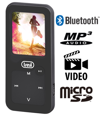 TREVI MP3/Video predvajalnik MPV1780, 1.8'' zaslon, Bluetooth, FM Radio, 8GB, Pedometer/Chronometer, vgrajena baterija, črn